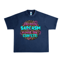 Navy throwing sarcasm around like confetti Urban Heavy Tee - AdoDesignShop