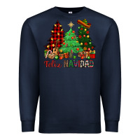 Navy Feliz Navidad Premium Sweatshirt - NancyCooperArtShop
