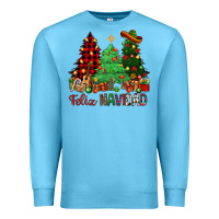 Ocean Blue Feliz Navidad Premium Sweatshirt - NancyCooperArtShop