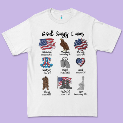 Premium Tee god says i am