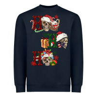Navy ho ho ho skull Heavyweight Sweatshirt - FaDigitalArtStudio