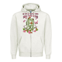 Oatmeal Heather be with people who match your energy Zipper Hoodie - MaliasSmallBusiness