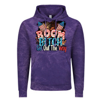 Cloud Purple Boom bitch get out the way 4th of July Vintage Hoodie - CowGirlArtShop