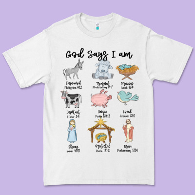 Premium Tee god says i am