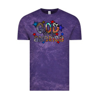 Cloud Purple god bless america Vintage Tee - CowhideDigitalArt
