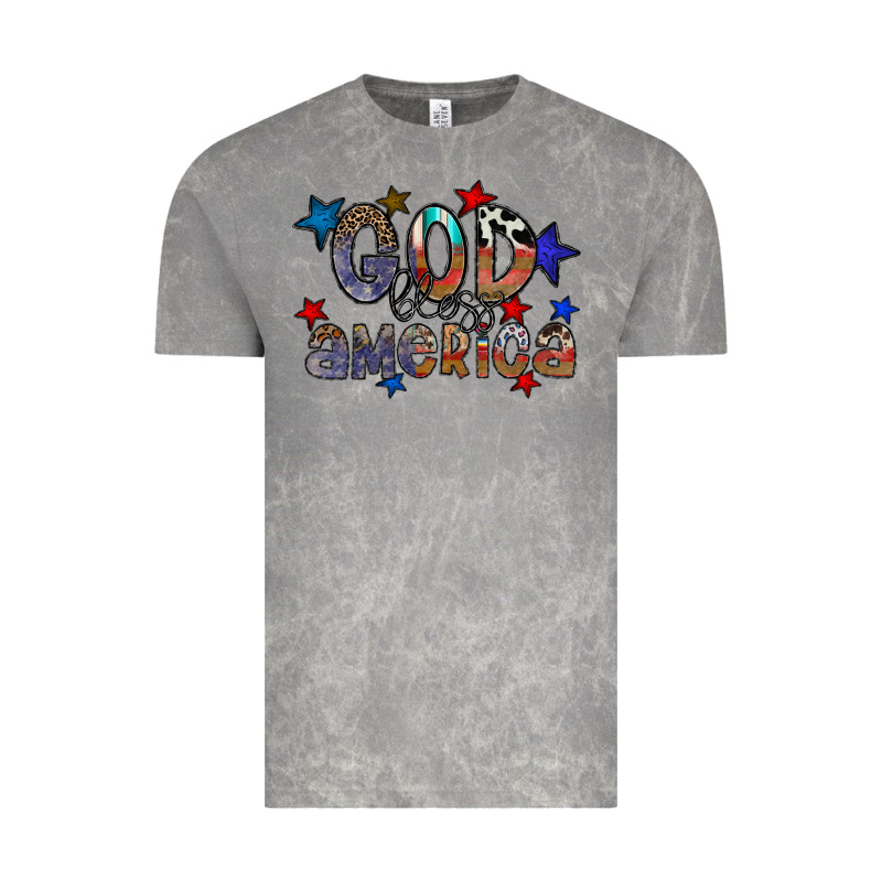 God Bless America Vintage Tee by CowhideDigitalArt | Teevron