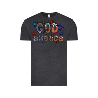Vintage Black god bless america Vintage Tee - CowhideDigitalArt
