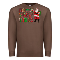 Chestnut Holly Jolly vibes Christmas with Santa Premium Sweatshirt - NancyCooperArtShop