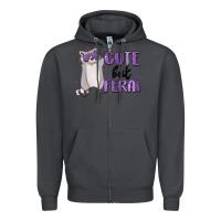 Smoke cute but feral Zipper Hoodie - MaliasSmallBusiness