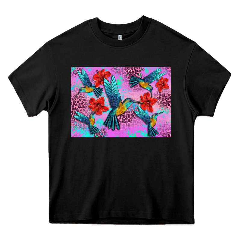Flower Hummingbird Heavy Core Tee by Artiststas | Teevron