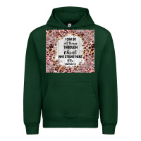 Forest Green i can do all things with leopard and glitter Urban Hoodie - TumblerDesignByShophia
