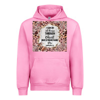 Fuchsia Pink i can do all things with leopard and glitter Urban Hoodie - TumblerDesignByShophia