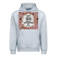 Heather Grey i can do all things with leopard and glitter Urban Hoodie - TumblerDesignByShophia