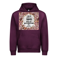 Mauve Wine i can do all things with leopard and glitter Urban Hoodie - TumblerDesignByShophia