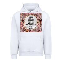 White i can do all things with leopard and glitter Urban Hoodie - TumblerDesignByShophia