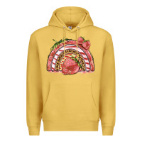 Antique Gold strawberry rainbow Premium Hoodie - BarkalooDesign