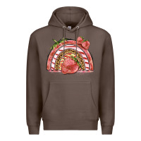 Coffee strawberry rainbow Premium Hoodie - BarkalooDesign