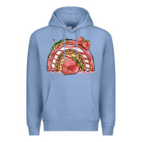 Colony Blue strawberry rainbow Premium Hoodie - BarkalooDesign
