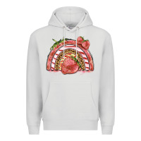 Dove Grey strawberry rainbow Premium Hoodie - BarkalooDesign