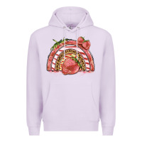 Lilac strawberry rainbow Premium Hoodie - BarkalooDesign