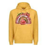 Mustard strawberry rainbow Premium Hoodie - BarkalooDesign