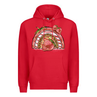 Red strawberry rainbow Premium Hoodie - BarkalooDesign