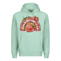 Seafoam strawberry rainbow Premium Hoodie - BarkalooDesign