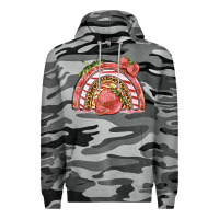Slate Camo strawberry rainbow Premium Hoodie - BarkalooDesign