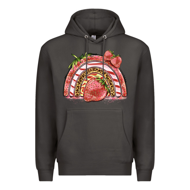 Strawberry Rainbow Premium Hoodie by BarkalooDesign | Teevron