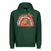 Sports Green strawberry rainbow Premium Hoodie - BarkalooDesign
