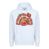White strawberry rainbow Premium Hoodie - BarkalooDesign