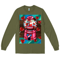 Army Green candy machine  with heart candies  air Long Sleeve Tee - AdoDesignShop