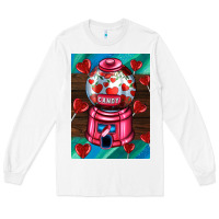 White candy machine  with heart candies  air Long Sleeve Tee - AdoDesignShop