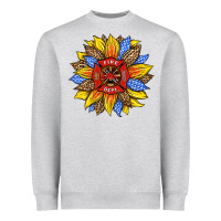 Heather Grey firefighter sunflower Heavyweight Sweatshirt - HRA Design Shop