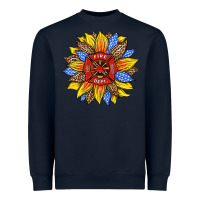 Navy firefighter sunflower Heavyweight Sweatshirt - HRA Design Shop
