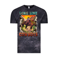 Cloud Black long live cowboys Vintage Tee - FaDigitalArtStudio