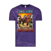 Cloud Purple long live cowboys Vintage Tee - FaDigitalArtStudio