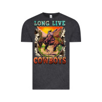 Vintage Black long live cowboys Vintage Tee - FaDigitalArtStudio