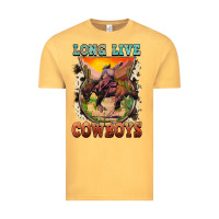 Vintage Mustard long live cowboys Vintage Tee - FaDigitalArtStudio