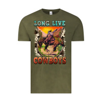 Vintage Olive long live cowboys Vintage Tee - FaDigitalArtStudio