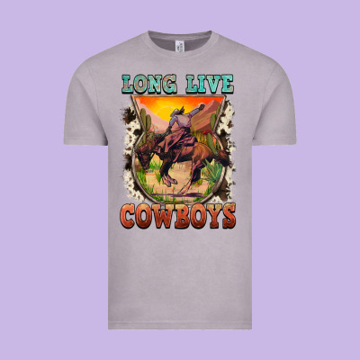 Long Live Cowboys Vintage Tee Designed By Fadigitalartstudio