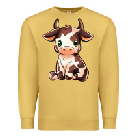 Antique Gold Baby Brown Cow Premium Sweatshirt - MaliasSmallBusiness