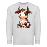 Dove Grey Baby Brown Cow Premium Sweatshirt - MaliasSmallBusiness