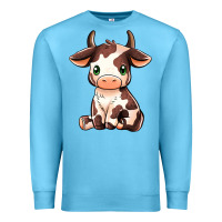 Ocean Blue Baby Brown Cow Premium Sweatshirt - MaliasSmallBusiness