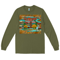 Army Green camping is my happy place Long Sleeve Tee - Artiststas
