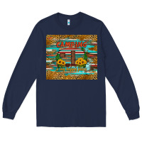 Navy camping is my happy place Long Sleeve Tee - Artiststas