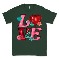 Sports Green love with balloons Classic Tee - AdoDesignShop