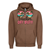 Chestnut teacher off duty Zipper Hoodie - MaliasSmallBusiness