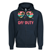 Navy teacher off duty Zipper Hoodie - MaliasSmallBusiness
