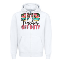 White teacher off duty Zipper Hoodie - MaliasSmallBusiness
